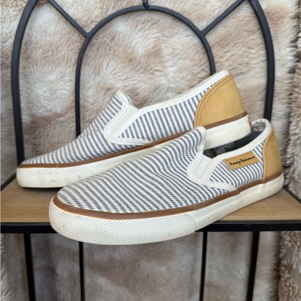 Tommy Bahama Men's Slip-On Shoes - Cream and Tan